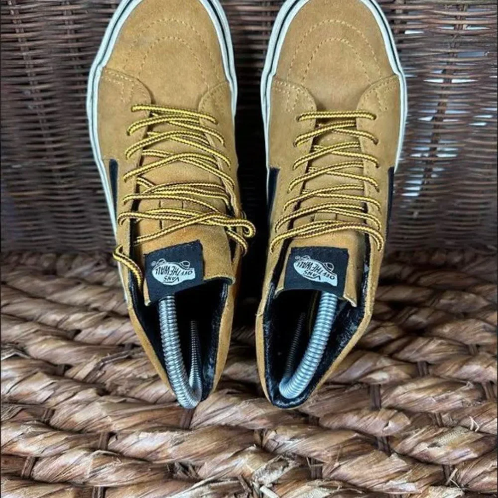 Van's‎ Sz 4.5 Men's Brown Suede Mid Top Lace Up Sneakers Unisex